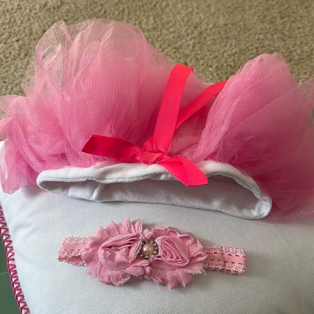 NEW Newborn tutu and Detailed headband set for newborn Photography